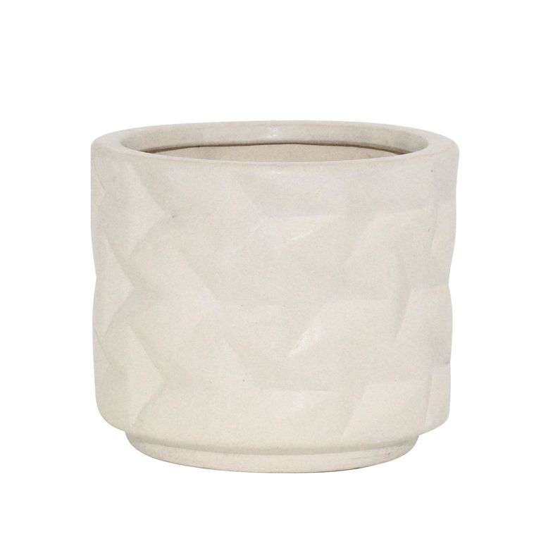 Macetero Mikonos Blanco 19x18cm