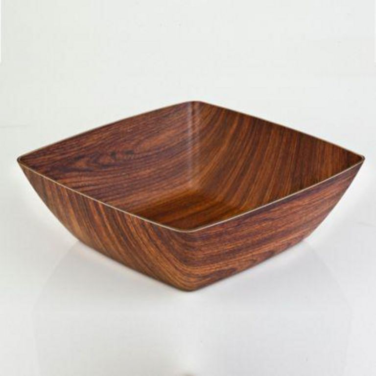Bowl Cuadrado 29cm efecto madera