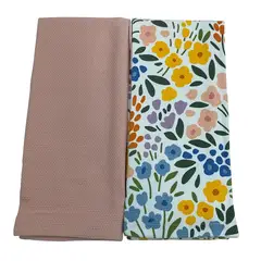 JUST HOME COLLECTION - Set 2 Paños de Cocina 100% Algodón 40x65cm