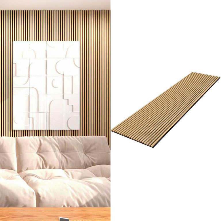 Wall Panel Acustic Avellano 240x60cm 1.44m2 - Venta por Unidad