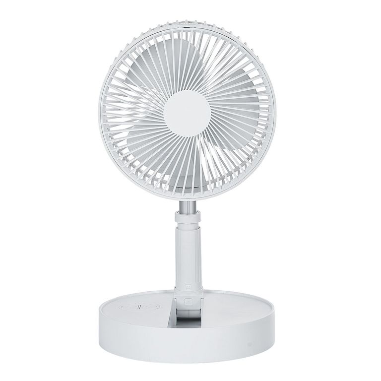 Ventilado De Mesa USB Recargable 2 Velocidades Recco Blanco