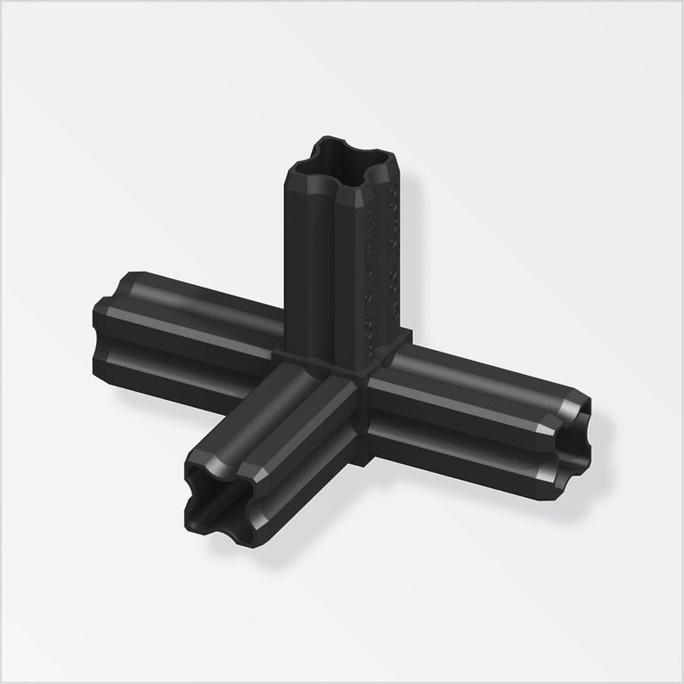 Conector Esquina Plástico Negro