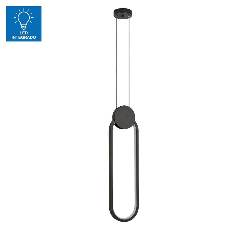 Lámpara Colgante de Techo LED Safiro Negra