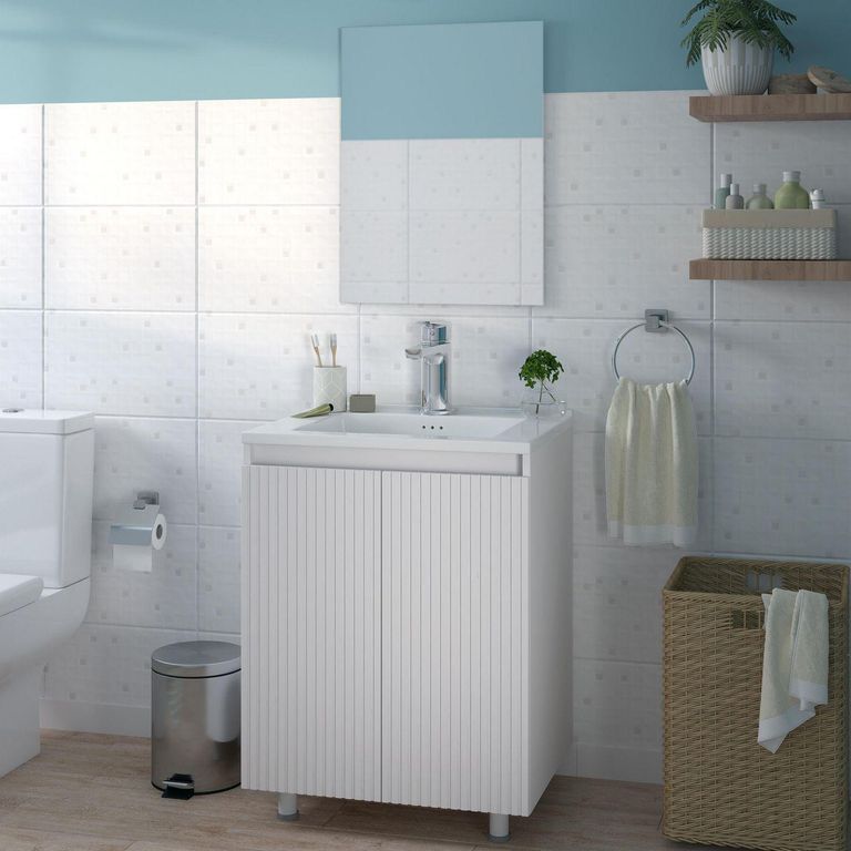 Combo Mueble de Baño Lavamanos Oslo + Espejo