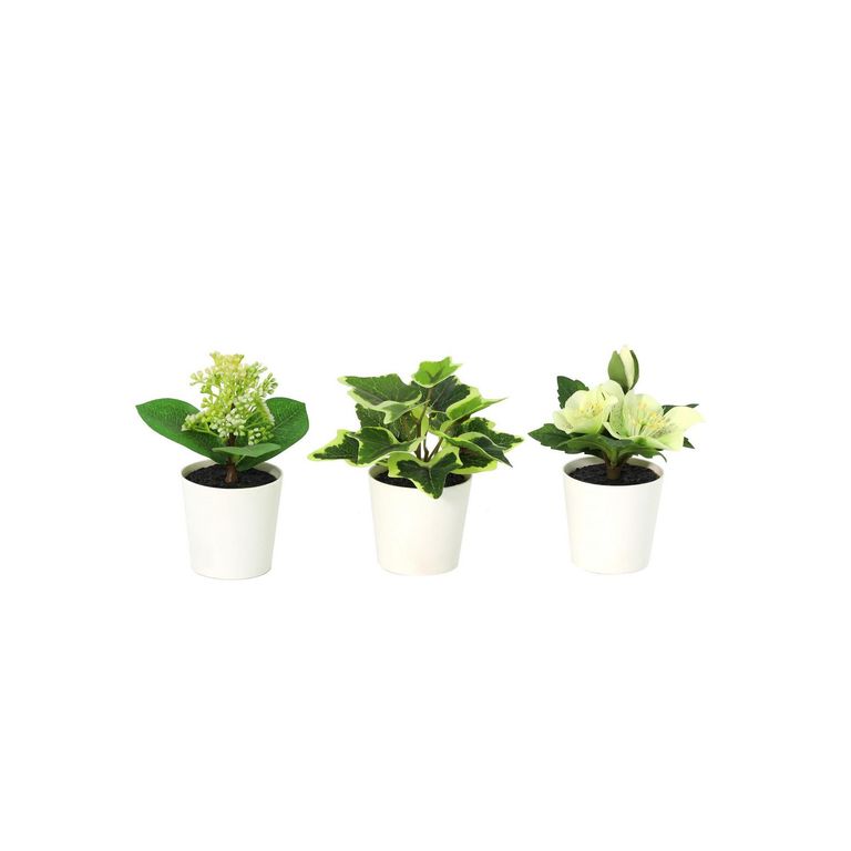 Set de 3 Plantas Artificiales 13cm