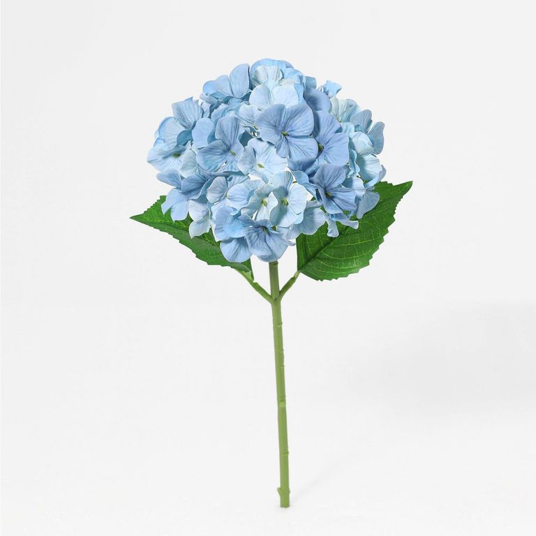 Vara de Flor Artificial Hortensia Azul 48cm