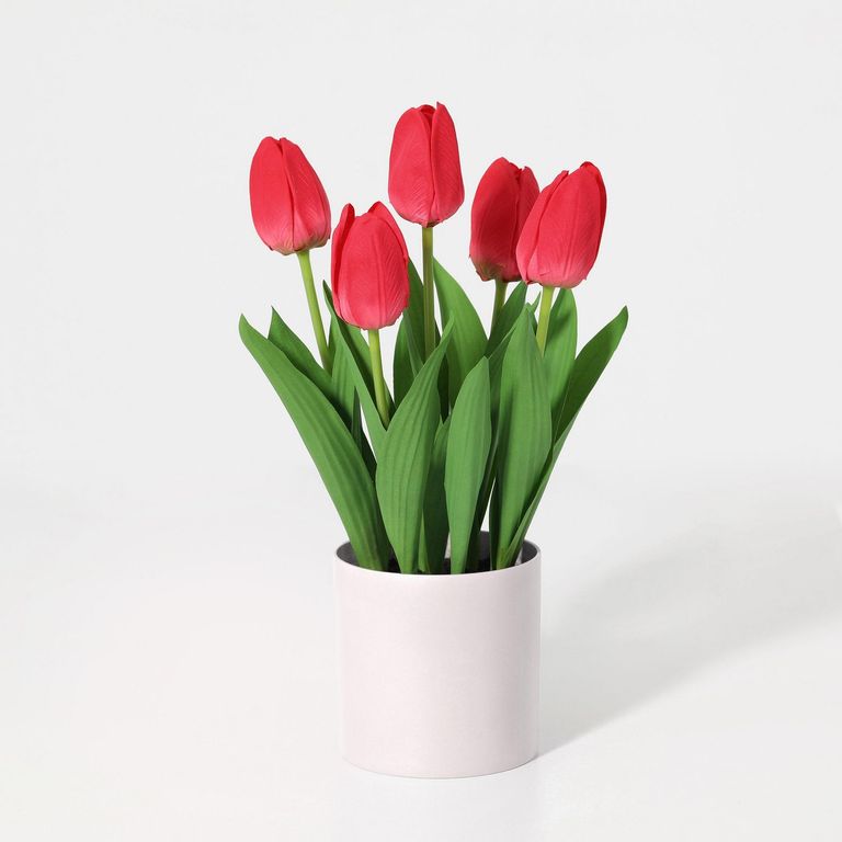 Planta Artificial Tulipan Rojo 36cm