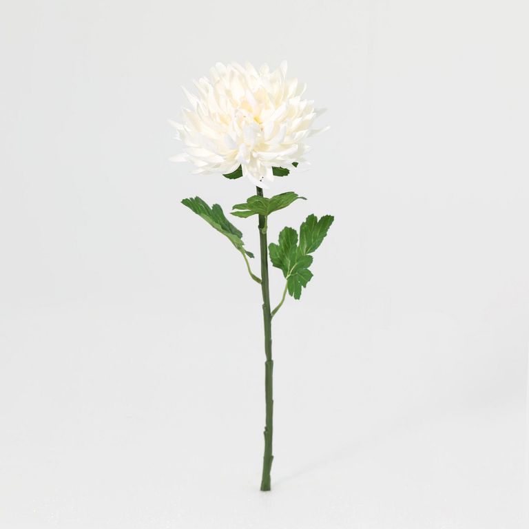 Vara de Flor Artificial Crisantemo Blanco 55cm