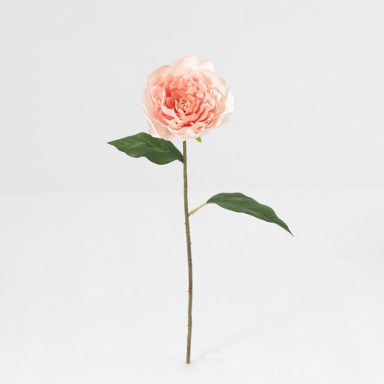 Vara de Flor Artificial Peonia Naranja 54cm