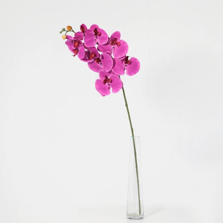 Vara de Flor Artificial Orquidea Rosada 78cm