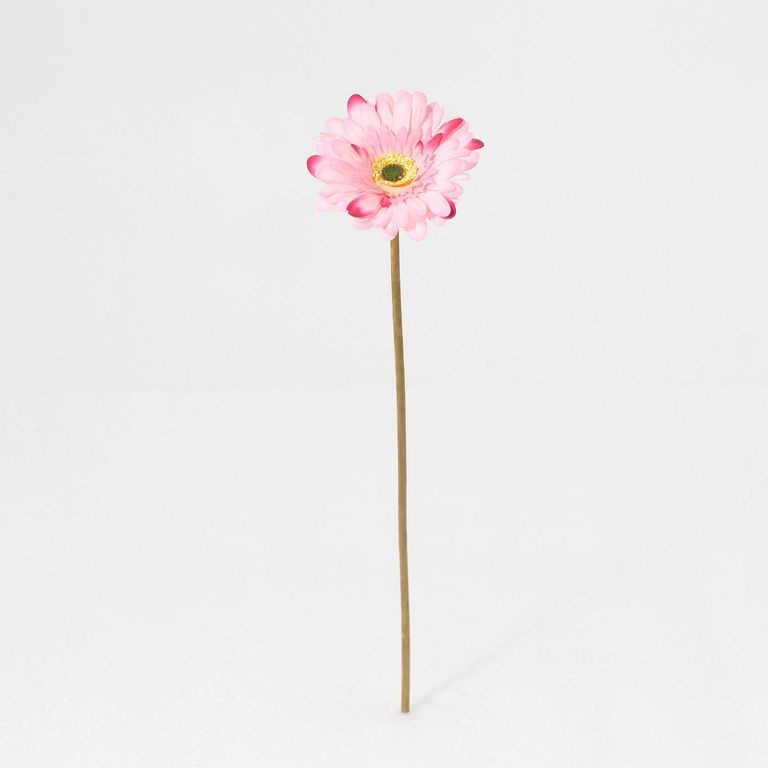 Vara de Flor Artificial Gerbera Rosada 51cm