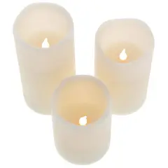 JUST HOME COLLECTION - Set 3 Velas LED Crema