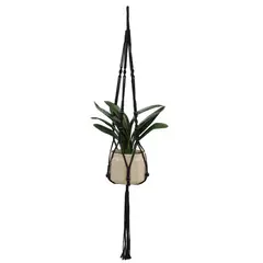JUST HOME COLLECTION - Colgador de Maceta 114cm Negro