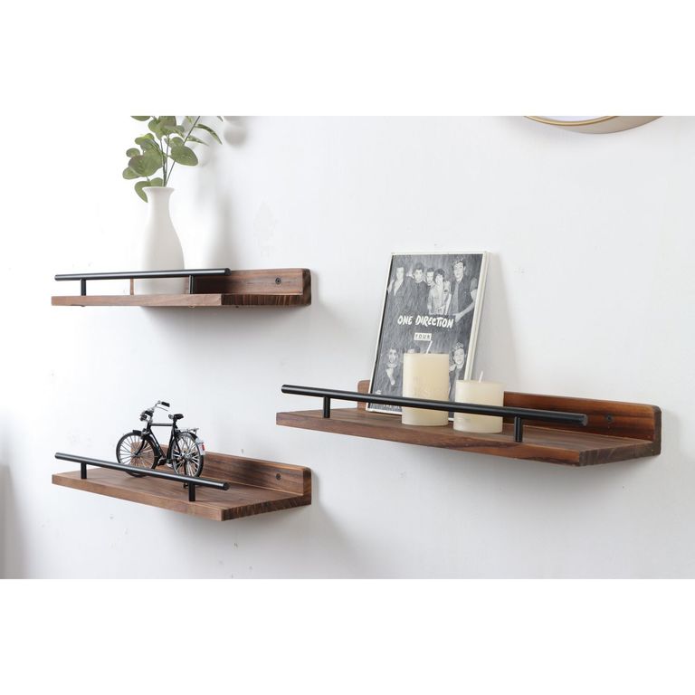 Set 3 Repisas Flotantes Madera
