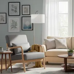 JUST HOME COLLECTION - Poltrona Bodo Gris/Madera