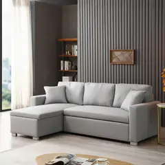 JUST HOME COLLECTION - Sofá Cama Seccional con Almacenamiento Olive