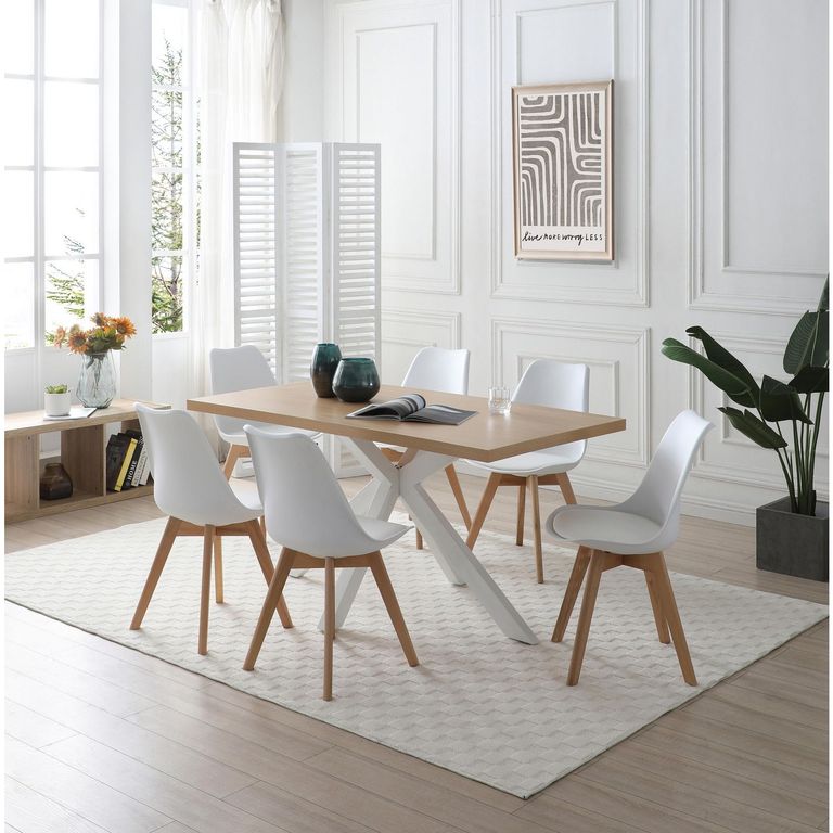 Juego de Comedor 6 Sillas Zadar 150x80x75cm
