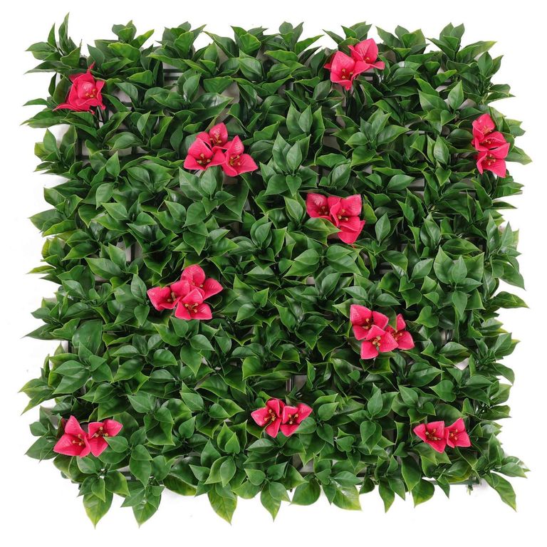 Palmeta de Jardín Vertical con Flores Rojas 50x50cm