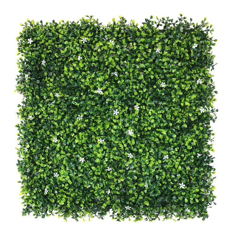 Palmeta de Jardín Vertical con Flores Blancas 50x50cm