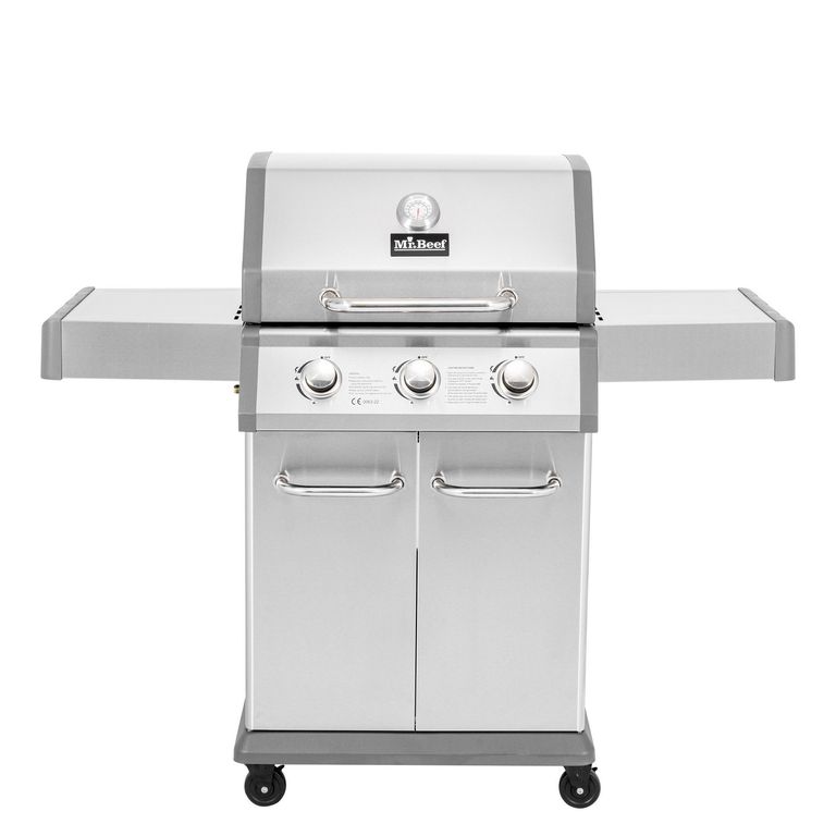 Parrilla a Gas 3 Quemadores Acero Expert Mr Beef