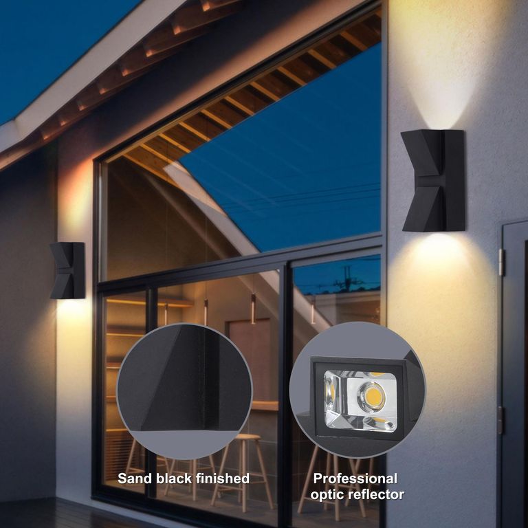 Braquete De Pared Exterior Led Sara Negro