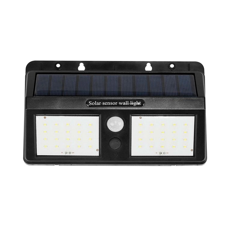 Braquete De Pared Exterior Solar Pirámide Luz Fría 20W 300Lm