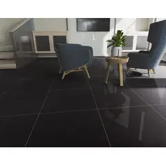 HOLZTEK - Porcelanato Liso Puro Black 60x60 cm 1.44 m2
