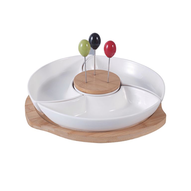 Bowl 3 Divisiones Base Bambú