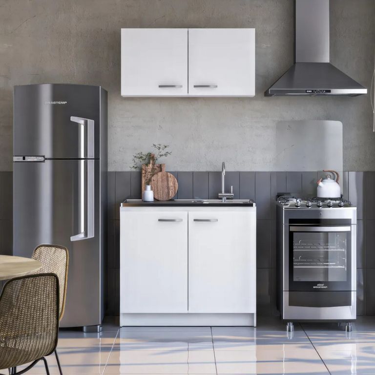 Mueble Base 2 Puertas 100cm Blanco