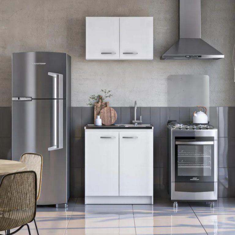 Mueble Mural Cocina 2 Puertas 80cm Blanco