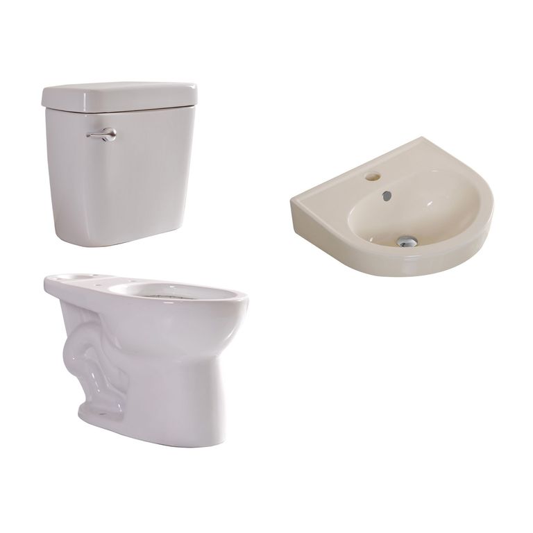 Estanque Seul Blanco + Taza Seul Blanco + Lavamanos Sobre Pedestal Maui Blanco