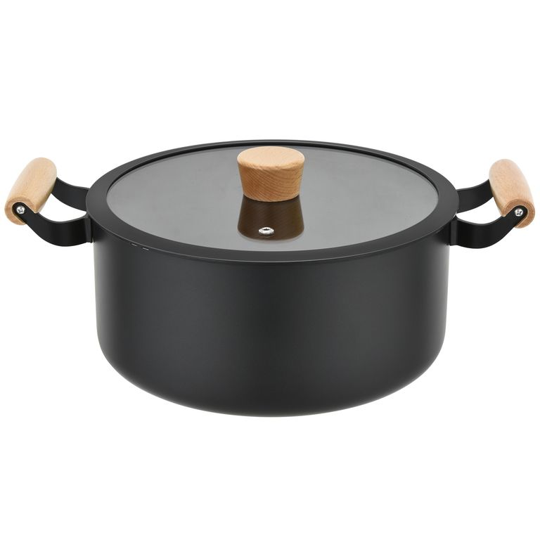 Olla Aluminio Mango de Madera 24cm