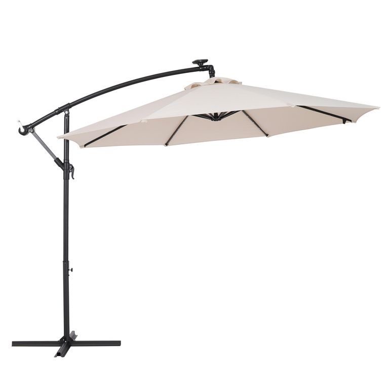 Sombrilla para Terraza Lateral con Luz Led Crudo 3m - No incluye base