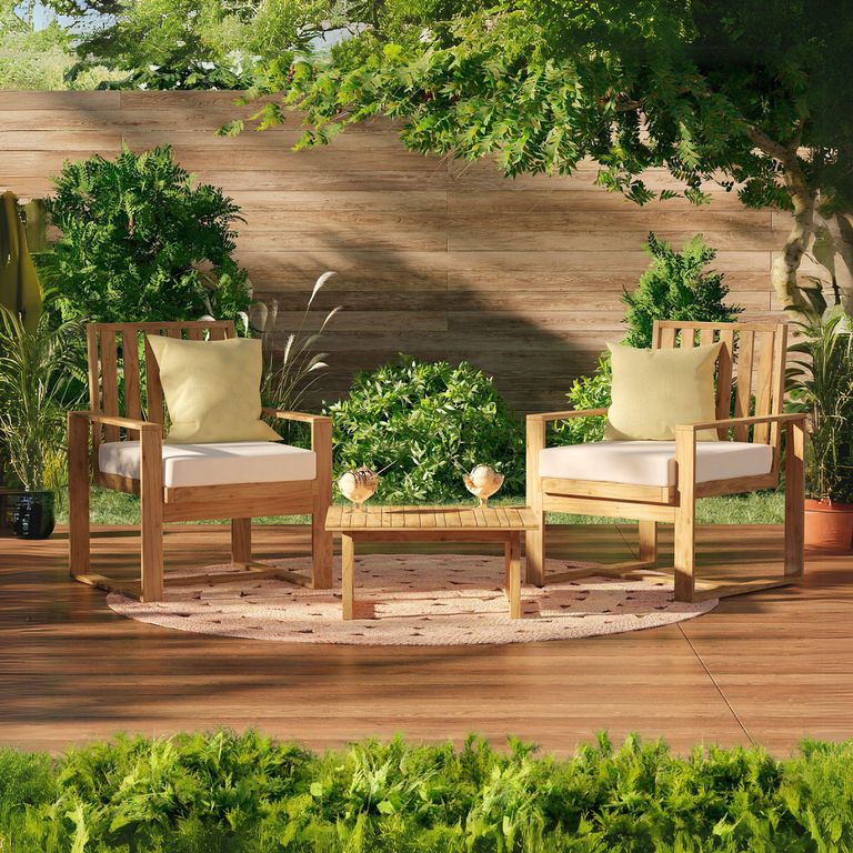 Juego de Balcón 2 Personas Madera Florida