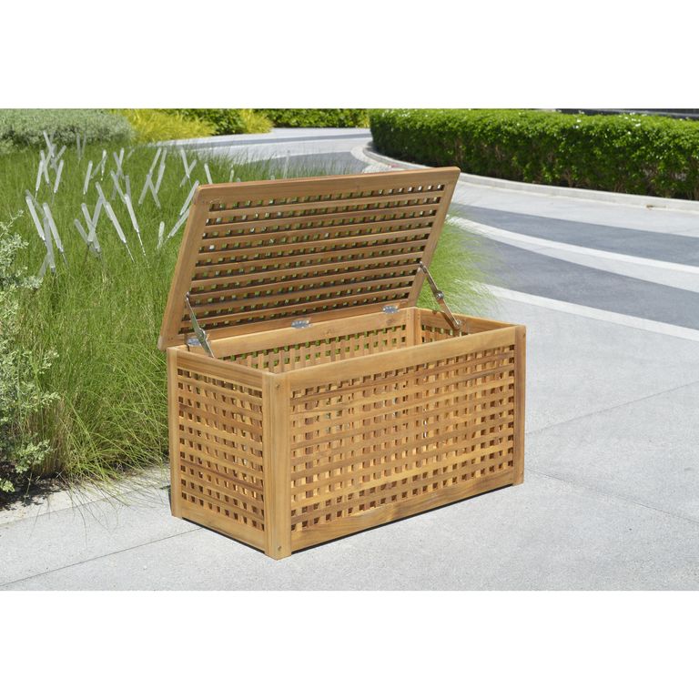 Baúl de Terraza de Madera 50x98x50cm