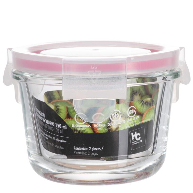 Contenedor Redondo de Vidrio 150 ml