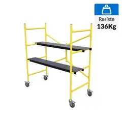 BAUKER - Andamio de Acero con Ruedas 128x112.5x1.28cm