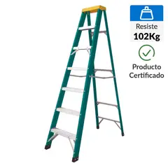 UBERMANN - Escalera Tijera de Fibra de Vidrio 6 Pasos 102Kg