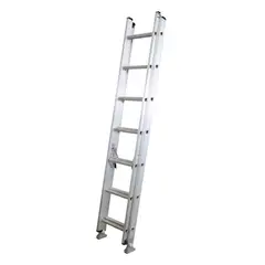 BAUKER - Escalera Telescópica de Aluminio 14 pasos