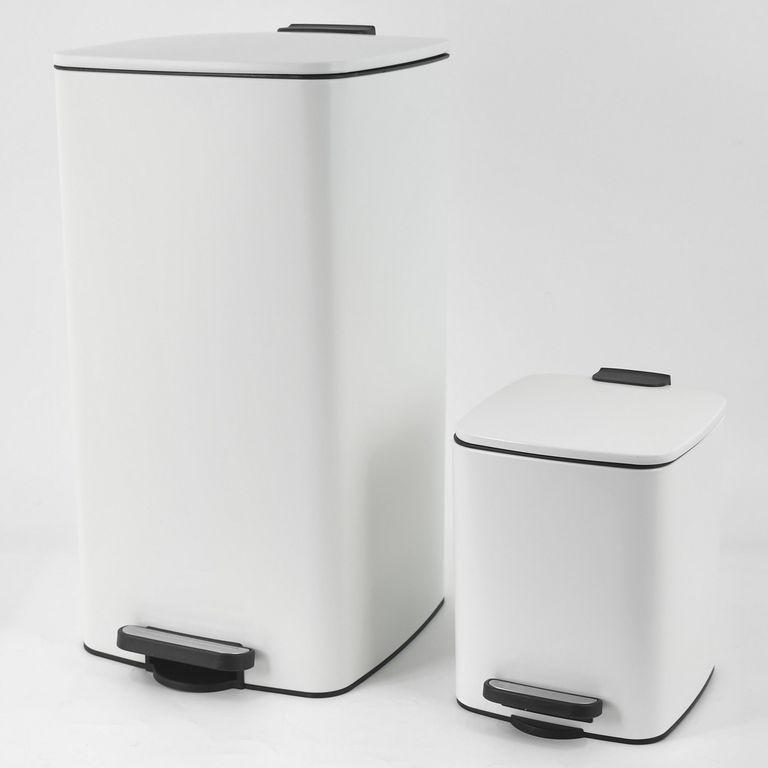 Papelera de Metal Blanco Kleine 30.5L