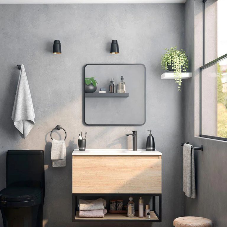 Espejo de Baño Rectangular Redondeado