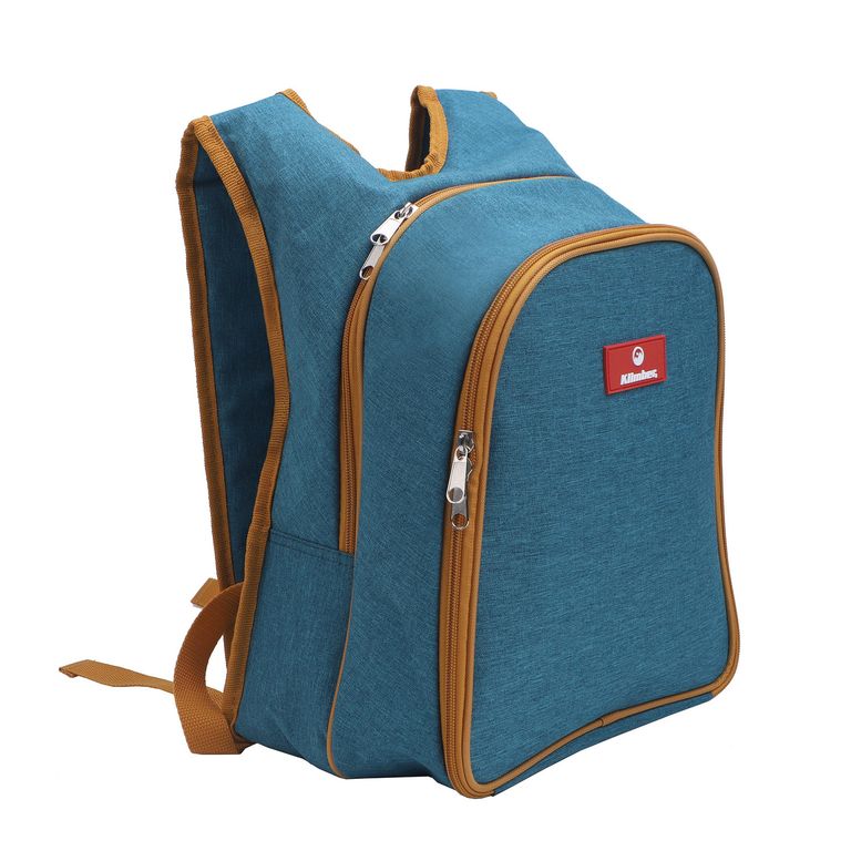 Mochila Set Picnic 2 Personas Azul y Mostaza 5Litros