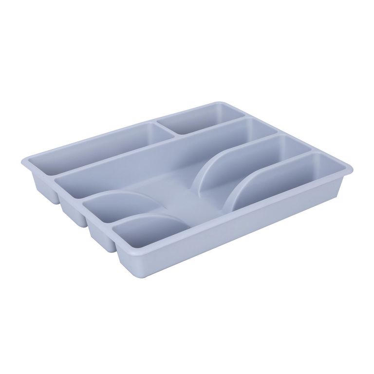 Organizador de Cubiertos Plástico Gris