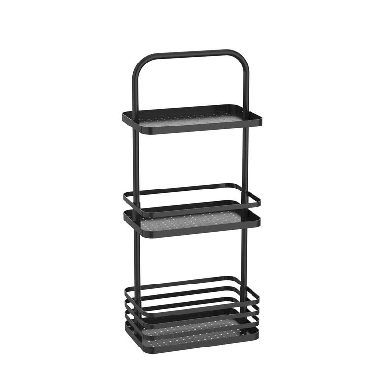 Organizador de Ducha 3 Niveles 26x17x1.8cm Negro