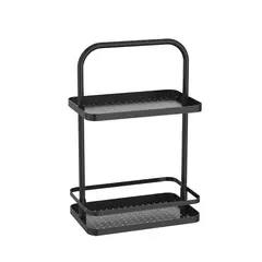JUST HOME COLLECTION - Organizador de Ducha 2 Niveles 26x17x40.3 Negro