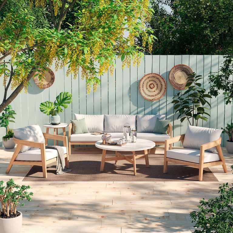 Juego de Terraza Kubu para 5 Personas - Madera teca