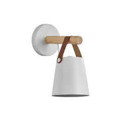 JUST HOME COLLECTION - Braquete de Pared Exterior Nórdico 1L E27 Blanco