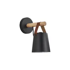 JUST HOME COLLECTION - Aplique de Pared Exterior Nórdico 1L E27 Negro