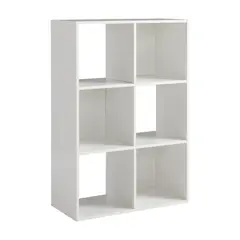 JUST HOME COLLECTION - Estante Librero 6 Cubos Blanco