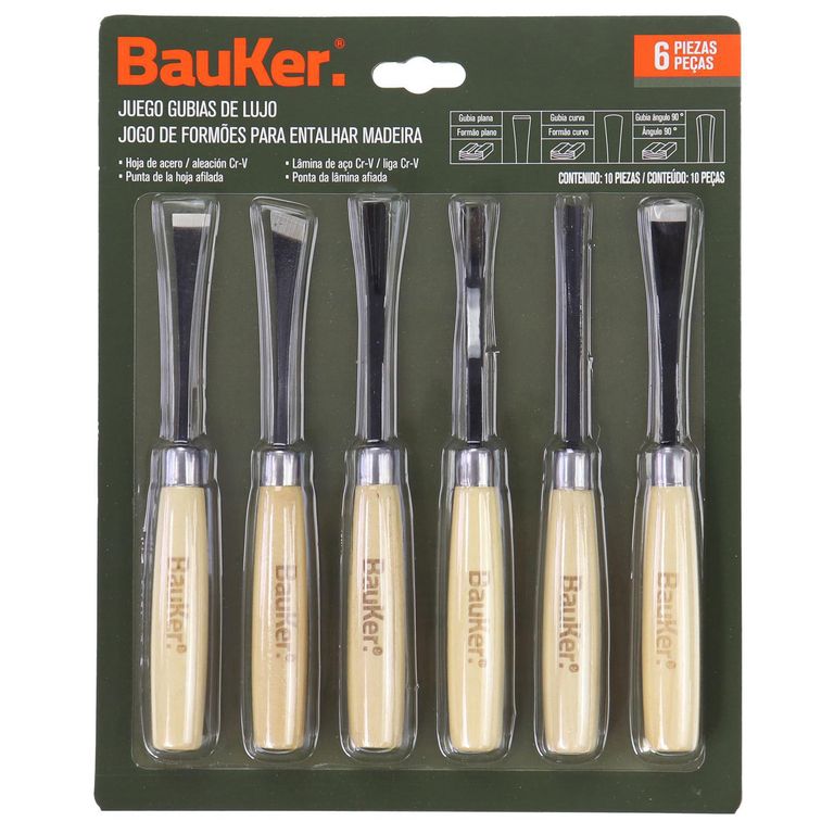 Juego 6 Gubias Lujo 6Pz Bauker